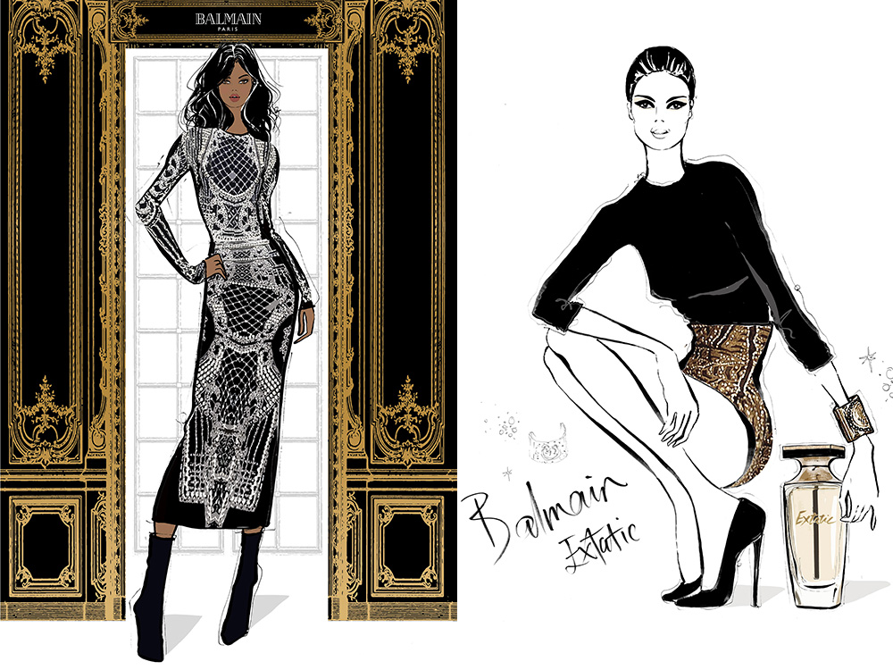 Olivier Rousteing Balmain Sketch