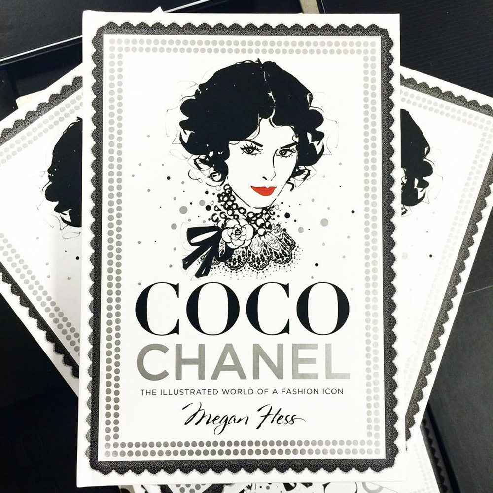 Pop cake Chanel. Coco Chanel book by Megan Hess illustrations